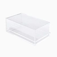 Boîte de rangement en acrylique pour cartes de jeu de Mahjong américain de taille standard 160, avec couvercle, pour affichage coulissant, Oh My Mahjong