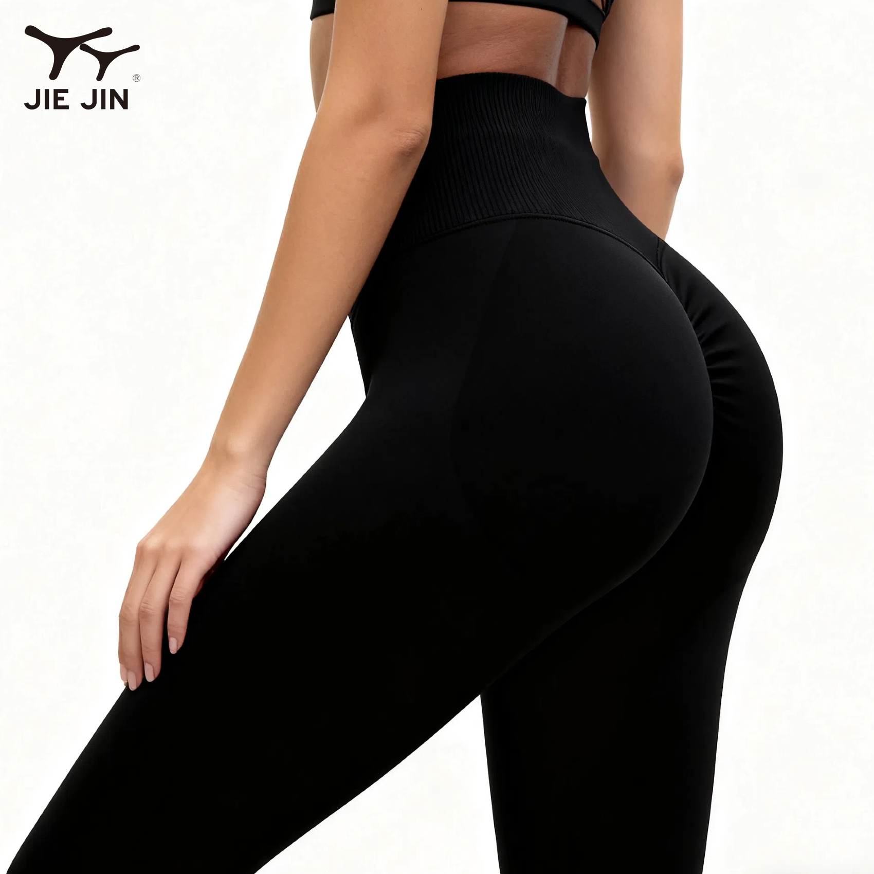 JIEJIN OEM ODM but Lifting High Waisted Seamless Scrunch Leggings Yoga Pants for Women Lifting Style