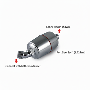 El Filtro de ducha de plástico compacto y ligero se adapta a la mayoría de los cabezales de ducha estándar - Product Image 1