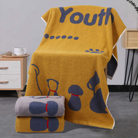 Wholesale 100% Cotton Terry Beach Towel Yarn-dyed Jacquard Beach Towels Bulk with logo for Beach Pool Bath