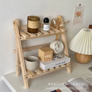 Multifunctional indoor minimalist multi-layer <b>desktop</b> storage rack, flower stand, student desk organizer, dormitory bedroom - Product Image 3