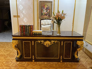 Muebles de Oficina Rococó, Mesa y <span class=keywords><strong>Silla</strong></span> de Oficina de Lujo, <span class=keywords><strong>Diseño</strong></span> de <span class=keywords><strong>Escritorio</strong></span> de Oficina de Madera - Product Image 3