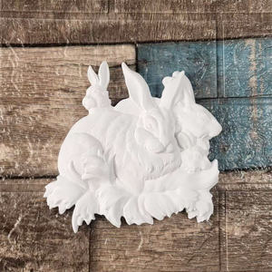 แม่พิมพ์หล่อเรซิ่นแฮนด์เมดสำหรับเครื่องประดับตกแต่งแบบทำมือซิลิโคน X0382สไตล์ INS สำหรับรูปปั้นกระต่ายเครื่องมือทำเค้ก - Product Image 4