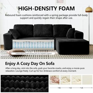 Sofá en Caja Comprimido al Vacío, Venta al por Mayor, Juego de Muebles Modernos para Sala de Estar, Sofá Seccional en Forma de L Convertible en Cama - Product Image 5