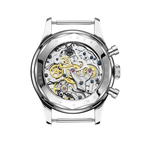 40mm Panda Mens 1963 Chronograph Mechanical Luxury Leather Strap Sapphire Pilot <b>Watch</b> with St1901 Movement - Product Image 6