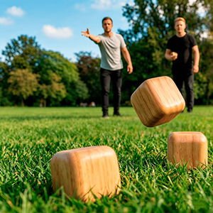 Gioco da Lancio per Esterni per Bambini e Adulti, Boccia/Boule Was Yesterday (Gioco di Abilità con 9 Robusti Cubi in Legno) - Product Image 4