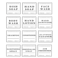Étiquette autocollante personnalisée, étiquette de marque, marque, étiquette de shampooing, autocollant, idée de feuille cosmétique pour l'emballage de marque