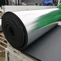 Panneau en caoutchouc-plastique avec feuille d'aluminium pour l'isolation thermique et acoustique, de bonne qualité et à prix abordable, vente directe d'usine