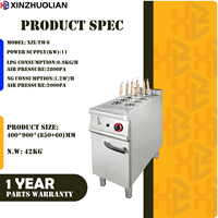 Machine de cuisson automatique de nouilles au gaz commerciale, armoire en acier inoxydable robuste, chaudière 11KW NG/GPL, 8 paniers, nettoyage facile