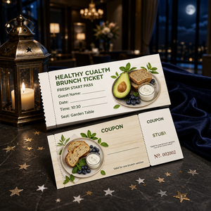 Individueller Frühstücks-Gutschein OEM ODM Fabrik Großhandel Gestanzte Perforierte Lose Blätter Kostenloses Design Über 1000 Stück Massen-Branding - Product Image 2