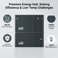 Système de stockage d'énergie domestique tout-en-un portable TSOL-DB2000Lite, batterie LiFePO4 empilable 200Ah 51.2V 5-10kW, hybride réseau AC IP65
