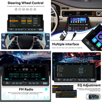 Lecteur MP5 pour voiture Podofo 6,86 pouces, autoradio avec CarPlay sans fil et Android Auto, égaliseur, Bluetooth, FM, DVR, USB Type C, sortie d'usine