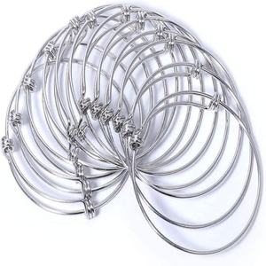 High Quality Adjustable Wire Blank <b>Bangle</b> <b>Bracelets</b> for Jewelry Making Expandable Stainless Steel <b>Bangle</b> - Product Image 3