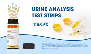 Bandelettes de test <span class=keywords><strong>urinaire</strong></span> 5 paramètres URS-5K (Glucose, pH, Protéines, Cétones, Sang) anti-interférence VC, 100 bandelettes, consommables médicaux IVD CE - Product Image 4