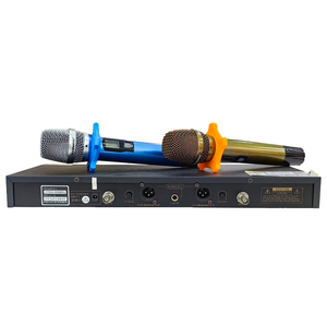 Système de microphones sans fil double professionnel MK158 KTV Entertainment pour karaoké - Product Image 2