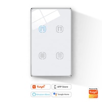 Interrupteur de rideau intelligent ZigBee Smart Life 2 gang pour moteur de volet roulant électrique, contrôleur mural