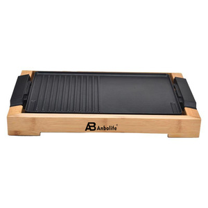 Anbolife <span class=keywords><strong>Plaque</strong></span> <span class=keywords><strong>de</strong></span> cuisson multifonction en aluminium <span class=keywords><strong>pour</strong></span> <span class=keywords><strong>barbecue</strong></span> domestique, gril double usage, four Teppanyaki, plancha à poisson - Product Image 3