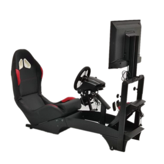 F1 Style Racing Simulator Cockpit With Leather Seat TV Stand Full Motion Gaming Cockpit for PC PS4 PS5 Xbox Series