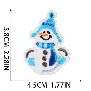 Oem Odm Support Personalização Heat Press Iron no bordado sentiu o remendo do Natal para a roupa Diy - Product Image 3