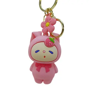 Kreative niedliche Katze Pfoten Kaninchen Pudding Hund Puppe Auto tasche weibliche Schlüssel anhänger Anhänger Anhänger Sanrio Kuromi Pvc Schlüssel bund