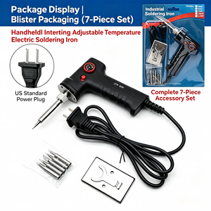 60W <b>Soldering</b> Iron <b>Kit</b> Adjustable Temp CN Plug 5 Tips Stand Internal Heating - Product Image 6