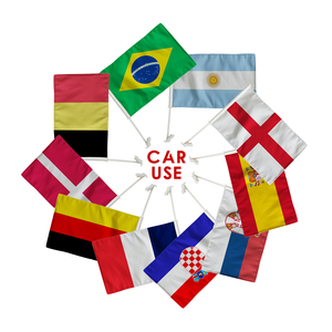 Flagnshow 30x45 cm Double Sided Car Flags Fan Car Decoration Accessories Country Car Flag