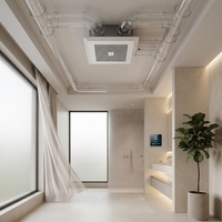 Ventilateur extracteur de salle de bain chinois à économie d'énergie avec design graphique, contrôle 3 vitesses, en plastique ABS