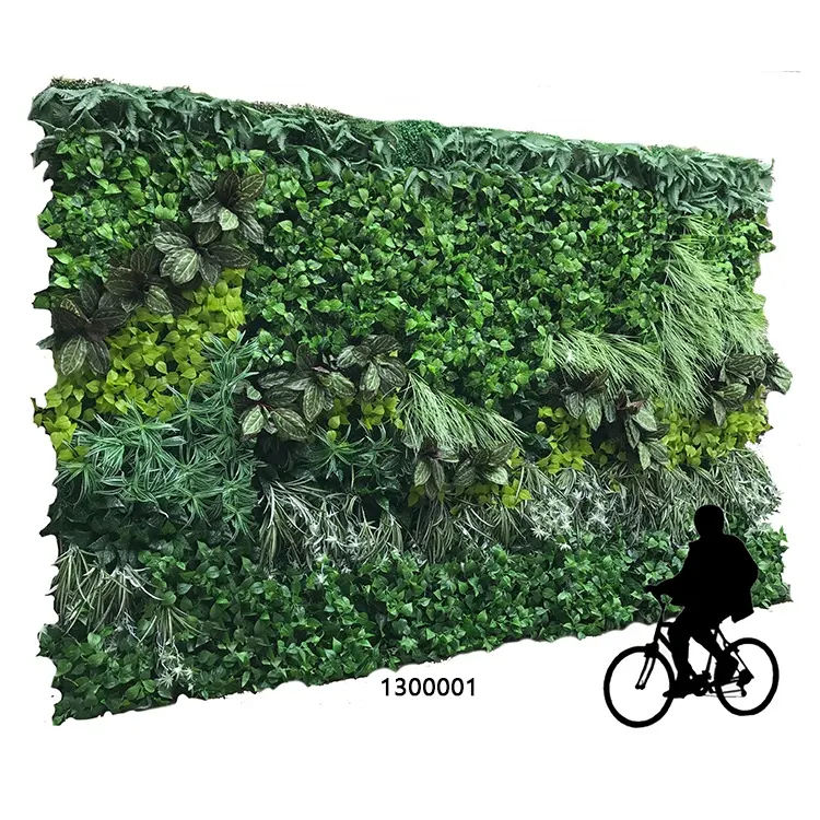 جدار أخضر رأسي صناعي مضاد للأشعة فوق البنفسجية مضاد للجدران مزخرف بنباتات وهمية للفنادق