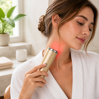 Appareil de luminothérapie LED portable pour le soin de la peau du visage, utilisation à domicile, rechargeable, ABS et acier inoxydable, blanchissant