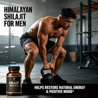 Complément de Shilajit à Marque Blanche, Capsules de Shilajit de l'Himalaya avec Panax Ginseng et Ashwagandha, Maintient la Santé Immunitaire, Fournit de l'Énergie