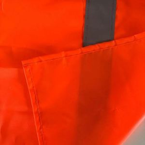 ธงสัญลักษณ์ความปลอดภัยจราจรสีส้ม ปี 2024 พร้อมแถบสะท้อนแสงและห่วงร้อยสาย 3 ห่วง - Product Image 3