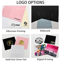 Chiffonnette en microfibre douce avec logo personnalisé en relief pour bijoux en or
