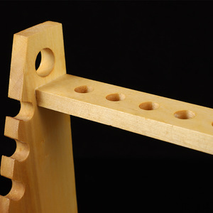Support en bois pour pipettes trapézoïdales Hongcheng Experiment, support gradué pour compte-gouttes, support pour tubes à essai - Product Image 2