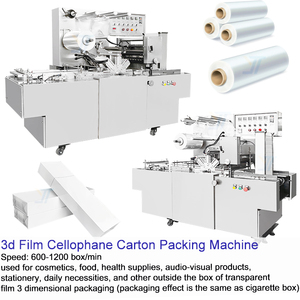 Tự động trong suốt phim 3D máy đóng gói cho giấy bóng kính hộp carton Bopp phim trong suốt màng - Product Image 3