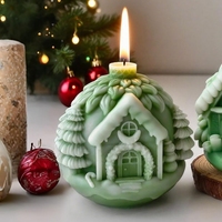 Moule en silicone 3D pour bougie maison de Noël, idéal pour les décorations d'intérieur - Grande Vente