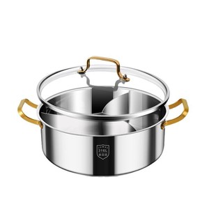 Yuan Yang Hot <b>Pot</b> 316 Stainless Steel Induction Compatible <b>Large</b> Capacity Thickened <b>Pot</b> With Lid - Product Image 1