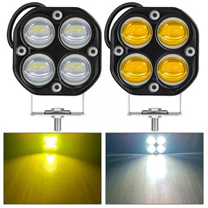 Faro Proyector de 3 Pulgadas con Lente, 12V, Barras de Luz LED Blancas y Amarillas, Luces Todoterreno 4x4 para Jeep Wrangler, Faro LED para Motocicleta - Product Image 2