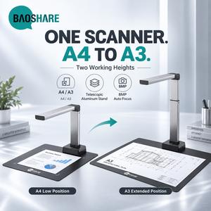 Caméra-scanner de documents A3 OEM ODM GP1300AF-4S 8MP à mise au point automatique en aluminium avec <span class=keywords><strong>logiciel</strong></span> OCR intégré pour projets de bureau - Product Image 2