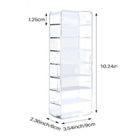 Boîte de rangement pour câbles de haute qualité, fabriquée avec précision, classique, grande taille, en acrylique, avec couvercle rabattable, type sur pied, compartiments transparents pour