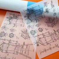Plotter CAD Película de dibujo translúcida mate de doble cara 75 y 100 micras Dibujo de ingeniería Materiales de impresión de inyección de tinta