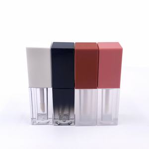 Popular Green Yellow Red Empty Cosmetics <b>Container</b> <b>square</b> Lip Gloss Tube With Brush - Product Image 4