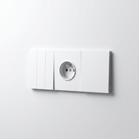 EU-Standard Wandsteckdose Typ 86 Dunkelgrau für den Hausgebrauch Unterputz-Schuko-Steckdose Haushalt Hotel Wandlichtschalter Panel
