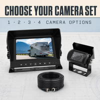 Moniteur LCD AHD pour véhicule avec écran IPS, vision nocturne, luminosité automatique et entrée caméra pour camion, camping-car, bus, remorque, flotte