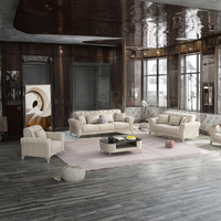 Canapé modulaire en forme de U au design moderne, ensemble de canapés sectionnels pour appartement, hôtel, villa, capitonné, en velours luxueux, confortable