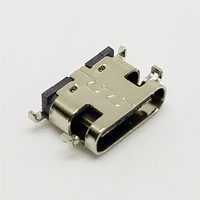 Conector USB C Tipo F Hembra, Altura Macho 6.5/6.8mm, Orificio para Conector MIDI para Electrónica, Accesorios de Conector para Soldadura SMT
