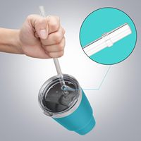 Couvercles de remplacement pour gobelets minces réutilisables sans BPA 20oz 30oz Gobelet en plastique VCPC Couvercle transparent et ensemble de pailles Couvercles pour gobelets