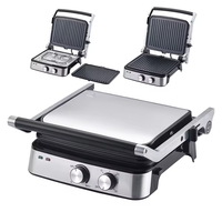 Aifa petit appareil de cuisine 2000W machine à panini à 4 tranches gril ouvert à 180 degrés gril à pression avec contrôle de température réglable