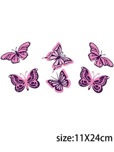 LETOP 1 Stück 16oz UV für DTF Becherummantelungen Einfarbige Schmetterlinge Blumen Aufkleber und Folien für Trinkbecher aus Kunststoff - Product Image 4