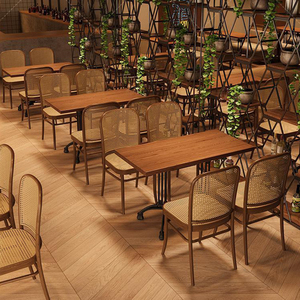 Xzy gỗ rắn mây ghế gian hàng nhà hàng đồ nội thất bàn và ghế cafe bảng rắn gỗ Dát Đá Slate cho phòng ăn - Product Image 3