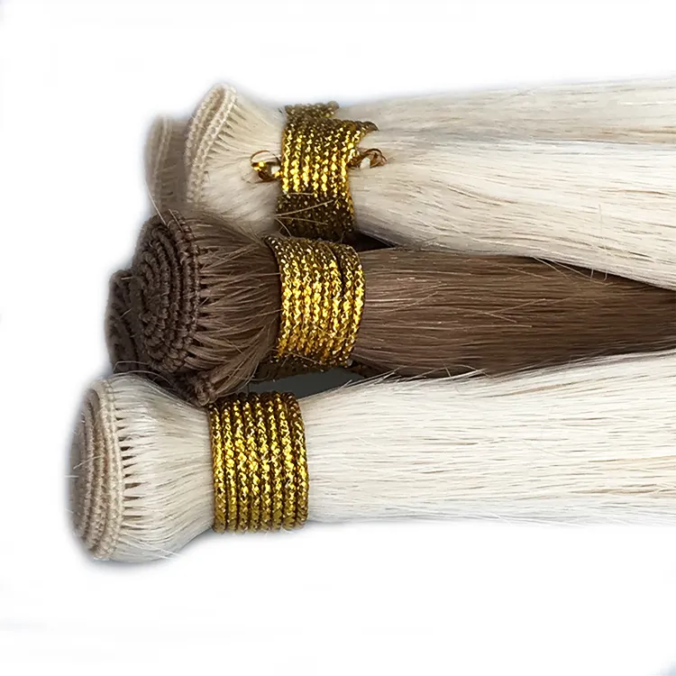2023 yeni ürün lüks hiçbir böler Genius dikişsiz atkı manikür saç rus çift çizilmiş el bağlı saç ekleme